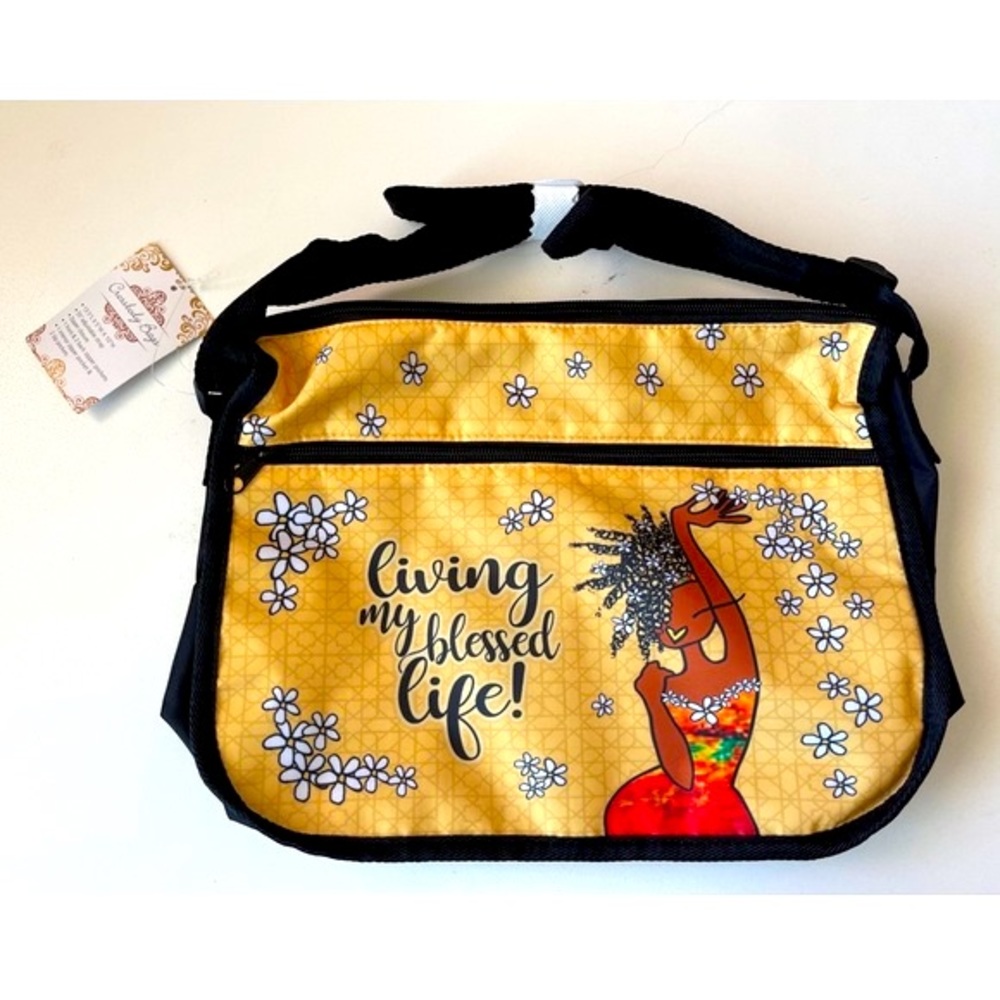 Bohemian Crossbody Bag Blessed Life 13.5”x 5”x 10”